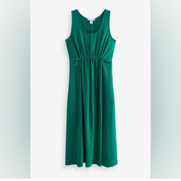 Athleta Green Echo Midi Dress Size Small Large - Picture 1 of 14